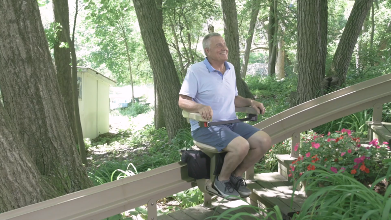 Bruno Elite curved outdoor stair lift