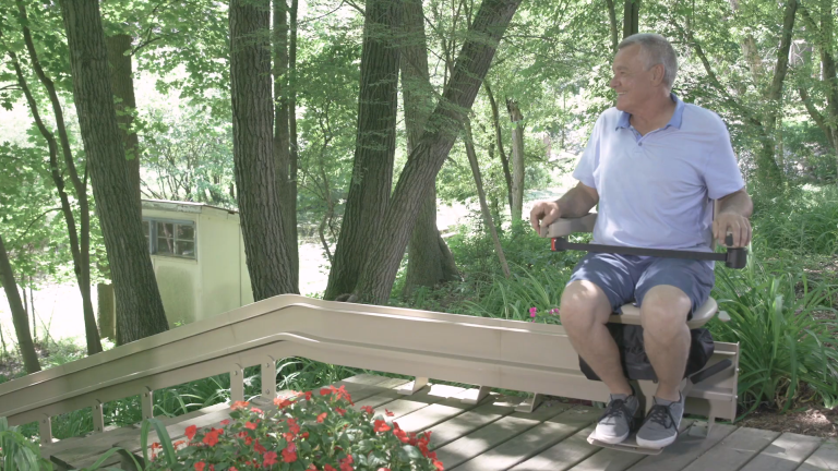 Bruno Elite curved outdoor stair lift