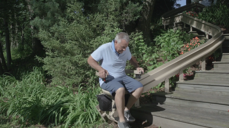 Bruno Elite curved outdoor stair lift