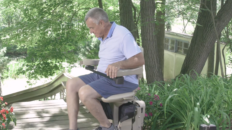 Bruno Elite curved outdoor stair lift