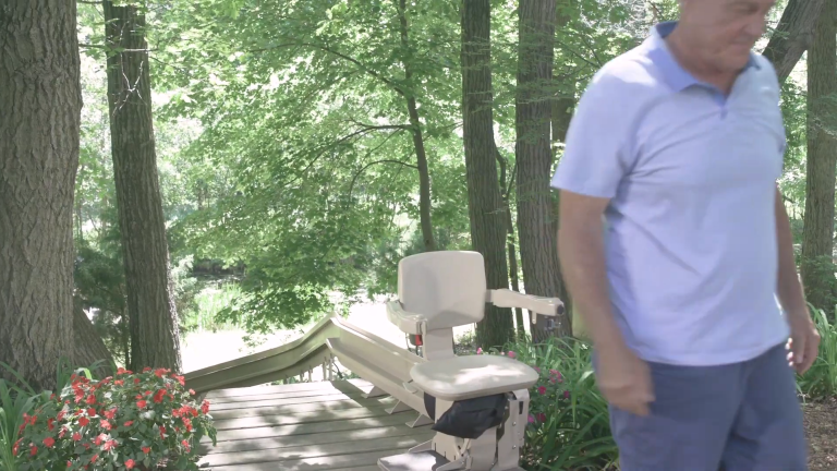 Bruno Elite curved outdoor stair lift