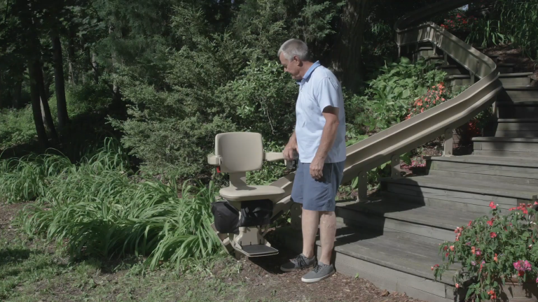 Bruno Elite curved outdoor stair lift