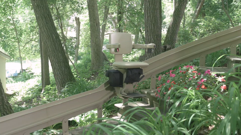 Bruno Elite curved outdoor stair lift